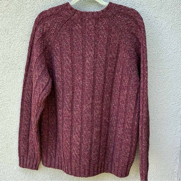 Vintage Eddie Bauer Heritage 100% Wool Sweater in Heathered Burgundy Size Large - Picture 3 of 9